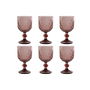 Set de Verres Home ESPRIT Rose Verre 8 x 8 x 14,5 cm (6 Unités)