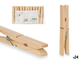 Arte Regal Lot de 24 Pinces à Linge en Bois Grandes 13x25x3 cm (Set de 24)