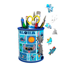 RAVENSBURGER Puzzle 3D Porte-crayons Stitch Disney - 54 pièces - 9,5 cm