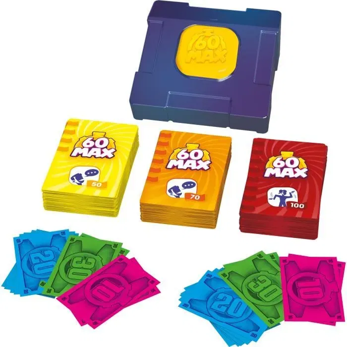Asmodee 60 Max - Jeu de société en français avec minuteur - Jeu de mime et de mots - Délai de 60 secondes pour faire deviner des listes
