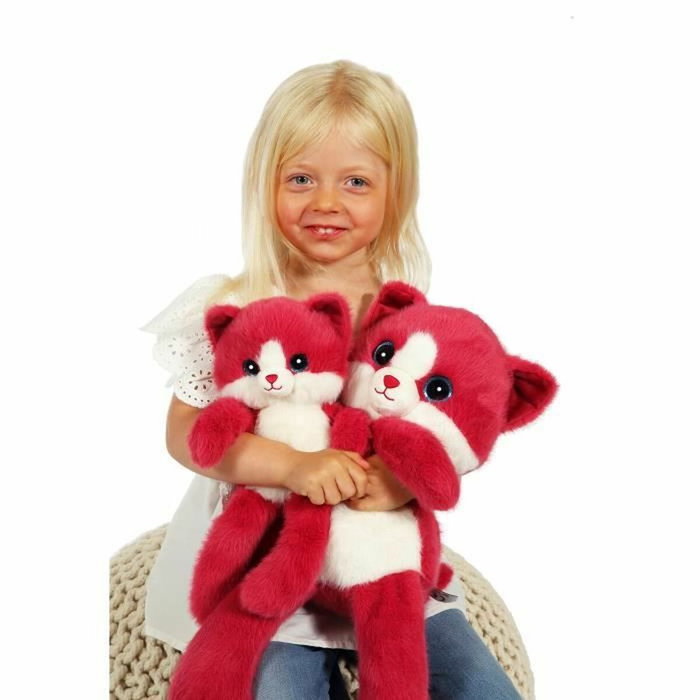 Gipsy Toys Peluche Chat Leggies Framboise, 48 cm