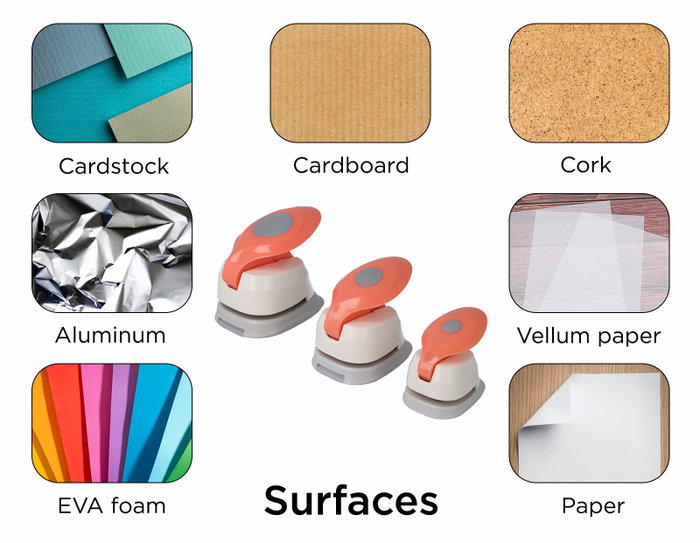 Innspiro Set de 3 perforatrices de figures circulaires Eva Foam (1 cm, 1,6 cm, 2,5 cm)