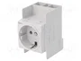 HAGER Prise simple Schuko pour rail DIN