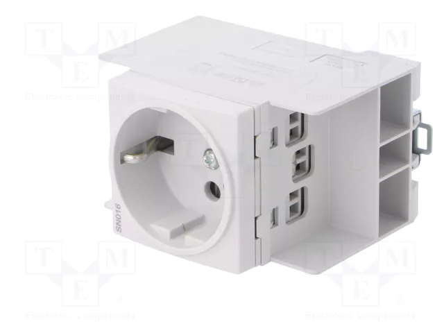 HAGER Prise simple Schuko pour rail DIN