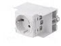 HAGER Prise simple Schuko pour rail DIN