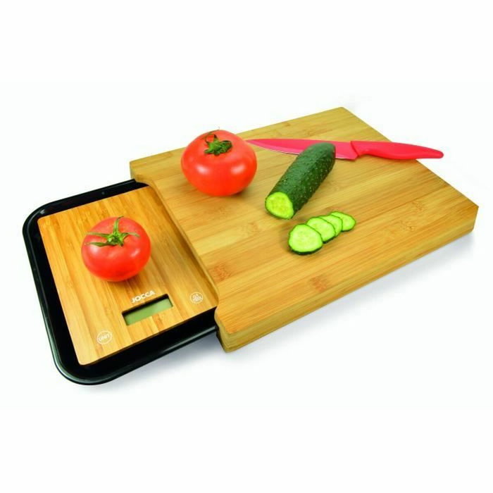 Jocca Planche à découper en Bambou avec Plateau en Plastique - 36 x 27,5 x 4 cm - Naturel et Noir Jocca Planche à découper en Bambou avec Plateau en Plastique - 36 x 27,5 x 4 cm - Naturel et Noir