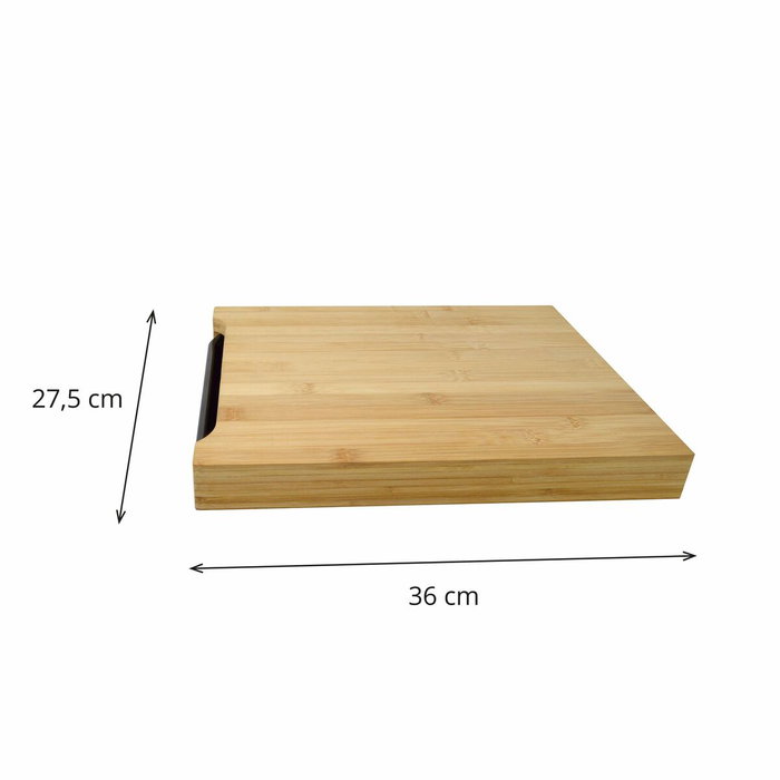 Jocca Planche à découper en Bambou avec Plateau en Plastique - 36 x 27,5 x 4 cm - Naturel et Noir Jocca Planche à découper en Bambou avec Plateau en Plastique - 36 x 27,5 x 4 cm - Naturel et Noir