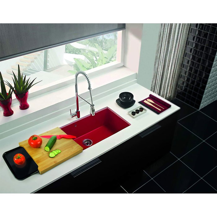 Jocca Planche à découper en Bambou avec Plateau en Plastique - 36 x 27,5 x 4 cm - Naturel et Noir Jocca Planche à découper en Bambou avec Plateau en Plastique - 36 x 27,5 x 4 cm - Naturel et Noir