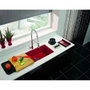 Jocca Planche à découper en Bambou avec Plateau en Plastique - 36 x 27,5 x 4 cm - Naturel et Noir