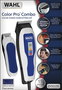 Wahl 1395-0465 Kit de tondeuse à barbe + recoupe de précision Color Pro, 12 peines guides colorés 1-25 mm, ciseaux de précision, cuchillas autoaffûtables
