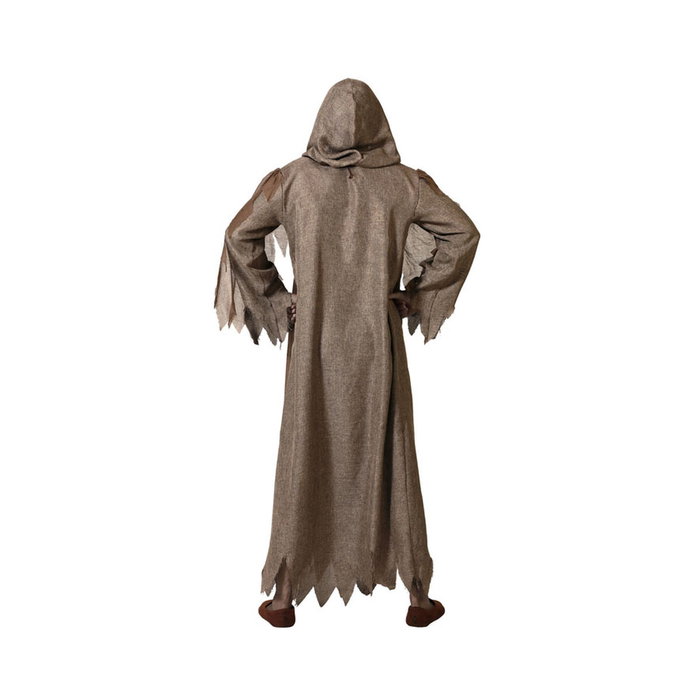BigBuy Carnival Déguisement Magicien Marron avec Capuche et Tunique Longue XXL