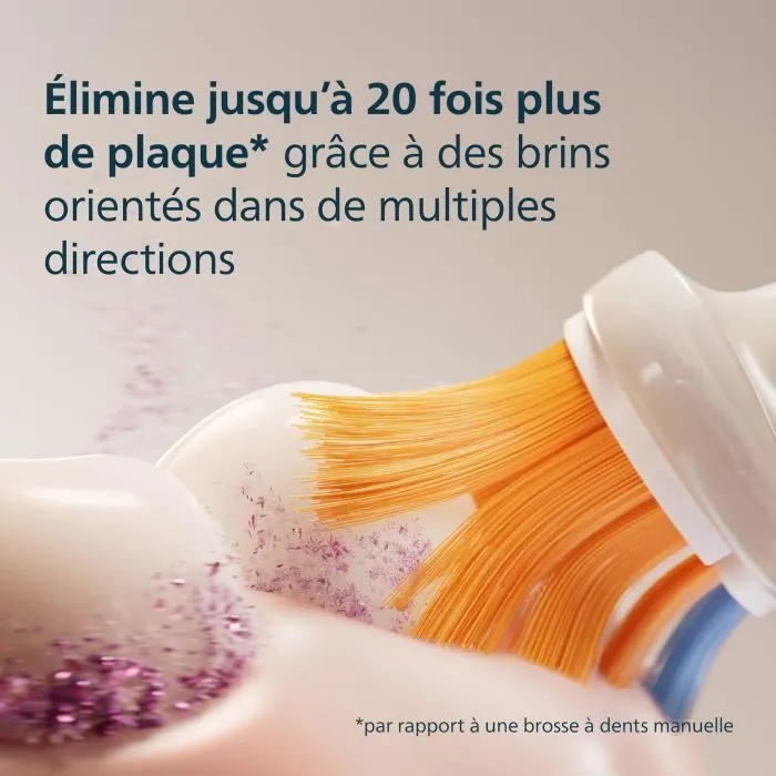 Philips Lot de 4 Têtes de Brosse HX9094/87 Blanc pour Brosses à Dents Électriques Adultes