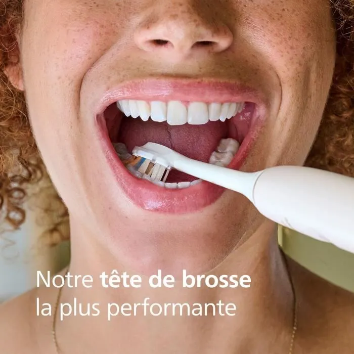 Philips Lot de 4 Têtes de Brosse HX9094/87 Blanc pour Brosses à Dents Électriques Adultes