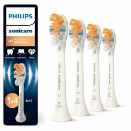 Philips HX9094/87 Têtes de brosse A3 Premium All-in-One, Lot de 4, Blanc