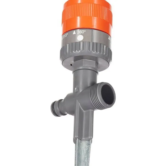 Gardena 1949-20 Arroseur Circulaire Vario Comfort, Portée 8.5 m max, Surface Arrosable 225 m², 7 Crans d'Arrosage de 45° à 360°, Garantie 5 ans