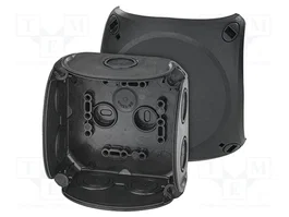 HENSEL ENYCASE® Boîtier de raccordement noir IP66 avec membranes presse-étoupes