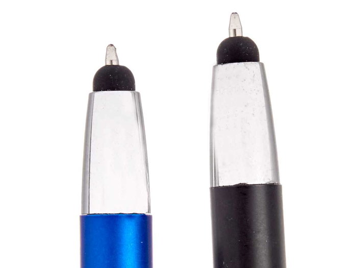 Pincello Stylo pointe fine assorti 6.7 x 21 x 1.5 cm plastique bleu noir rouge argent (Set de 24) Pincello Stylo pointe fine assorti 6.7 x 21 x 1.5 cm plastique bleu noir rouge argent (Set de 24)