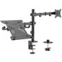 Ewent EW1519 Support de bureau pour moniteur et ordinateur portable, jusqu'à 34 pouces, 8 kg, VESA 75x75/100x100, ajustable en hauteur