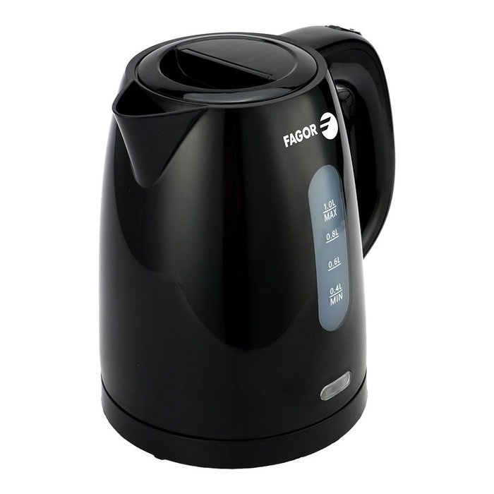 Bouilloire Fagor teya noir 2200 W 1 L Noir Acier inoxydable Plastique