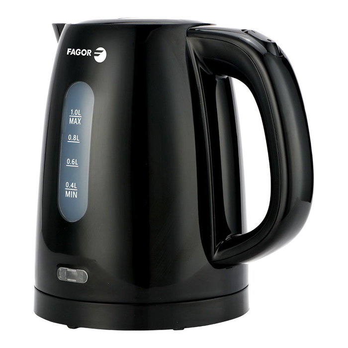 Bouilloire Fagor teya noir 2200 W 1 L Noir Acier inoxydable Plastique