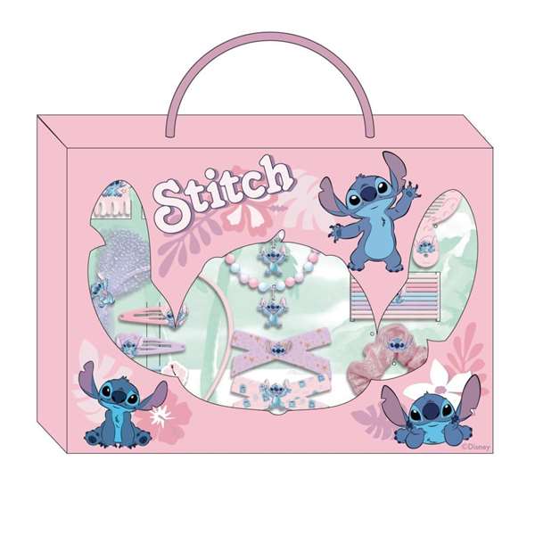 Cerdá - Set de beauté 'Stitch' - Coffret de maquillage pour enfant - 34,0 x 24,5 x stacked cm - Rose