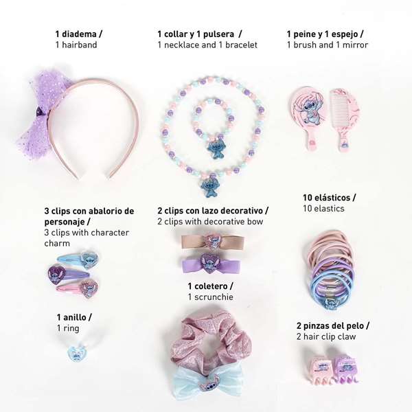 Cerdá - Set de beauté 'Stitch' - Coffret de maquillage pour enfant - 34,0 x 24,5 x stacked cm - Rose