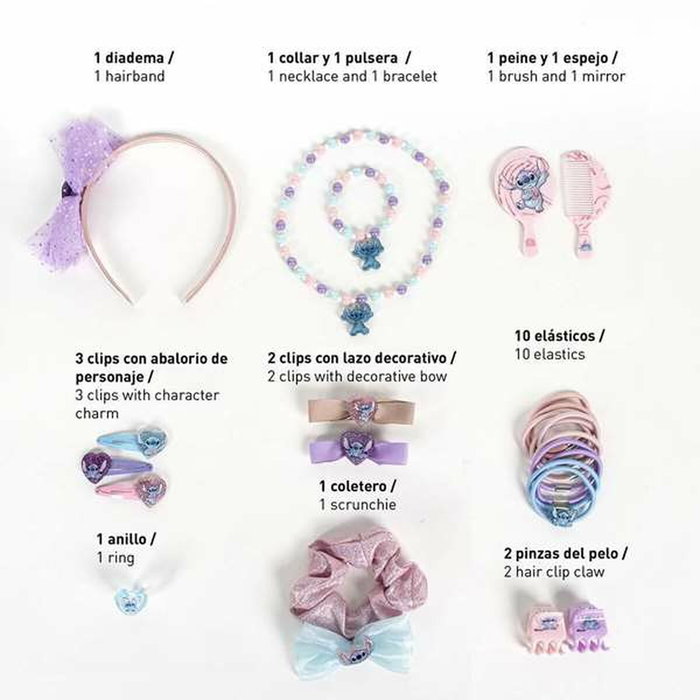Accessoires pour les Cheveux Stitch Rose 24 Pièces