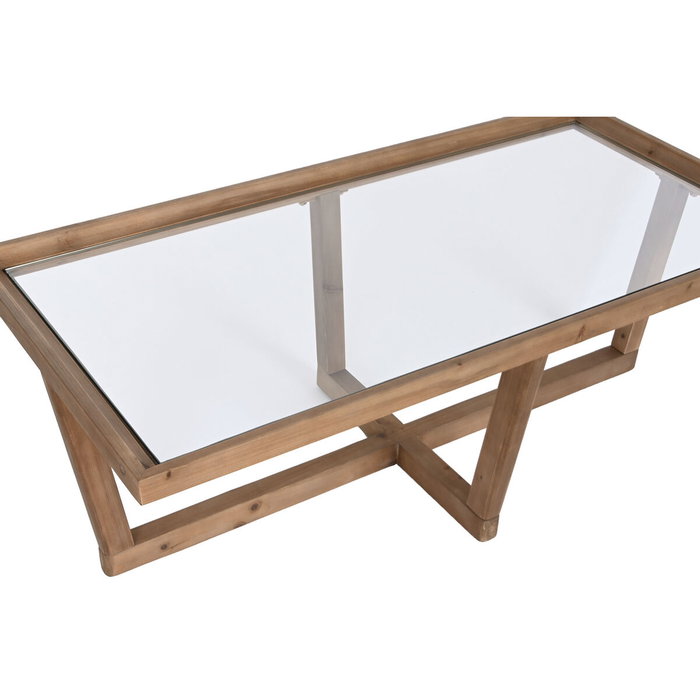 Home ESPRIT Table Basse Verre Sapin Marron Home ESPRIT Table Basse Verre Sapin Marron