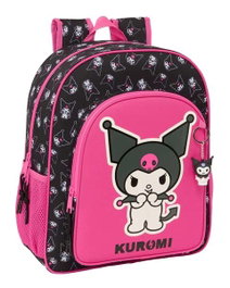 Safta Sac à dos junior avec motif Kuromi adaptable sur chariot, dimensions 32 x 38 x 12 cm, pour enfant à partir de 3 ans