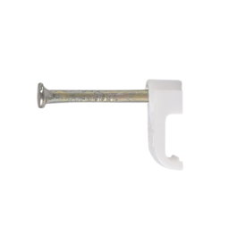 GSC Evolution Sac de 100 agrafes pour câble téléphonique blanc