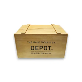 Depot Boîte en bois vide d'exposition marron clair