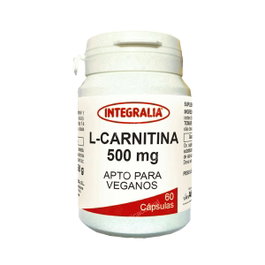 INTEGRALIA L-Carnitine 500mg - 60 capsules - Complément alimentaire végan à base de L-Carnitina 500Mg 60Cap.