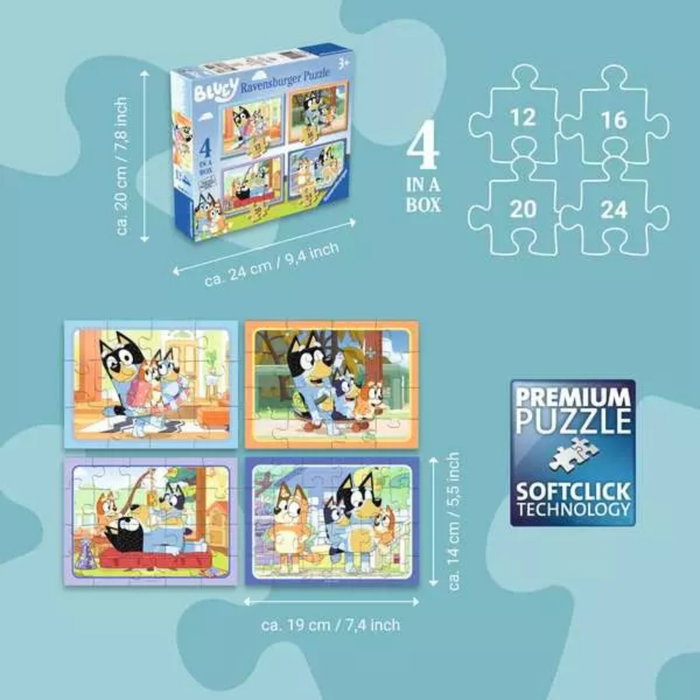 Ravensburger Bluey 4 puzzles en 1