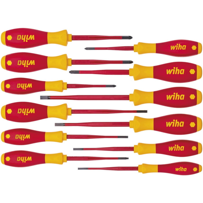 Wiha 3201K12 SoftFinish electric slimFix - Jeu de 12 tournevis Wiha 3201K12 SoftFinish electric slimFix - Jeu de 12 tournevis