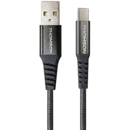 Thomson Câble USB-A vers USB-C, Charge Rapide 3A et Transfert de Données, Longueur 1,5m, Compatible Smartphones et Tablettes, Haute Durabilité