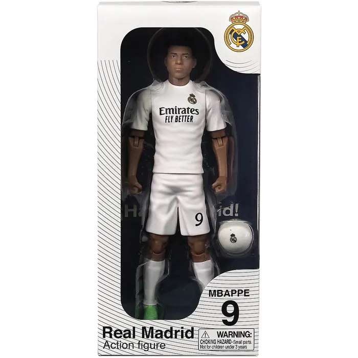 Megableu - Figurine articulée Mbappé Real Madrid 20 cm avec licence officielle - Finitions premium et articulations Megableu - Figurine articulée Mbappé Real Madrid 20 cm avec licence officielle - Finitions premium et articulations