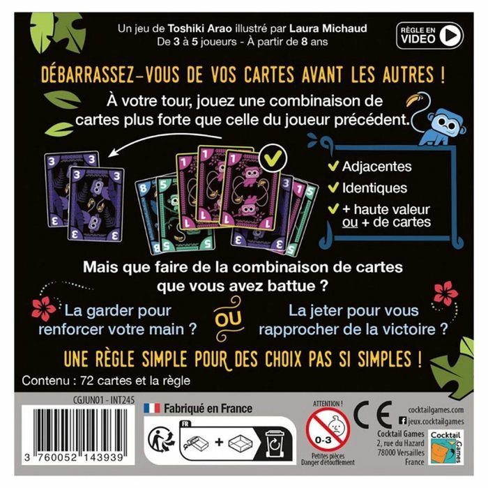 Cocktail Games Jungo - Jeu de cartes de 64 cartes