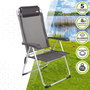 Color Baby - Chaise de camping en aluminium pliable, 5 positions réglables, dimensions repliées 44 x 55 x 101 cm, textile résistant