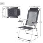 Color Baby - Chaise de camping en aluminium pliable, 5 positions réglables, dimensions repliées 44 x 55 x 101 cm, textile résistant