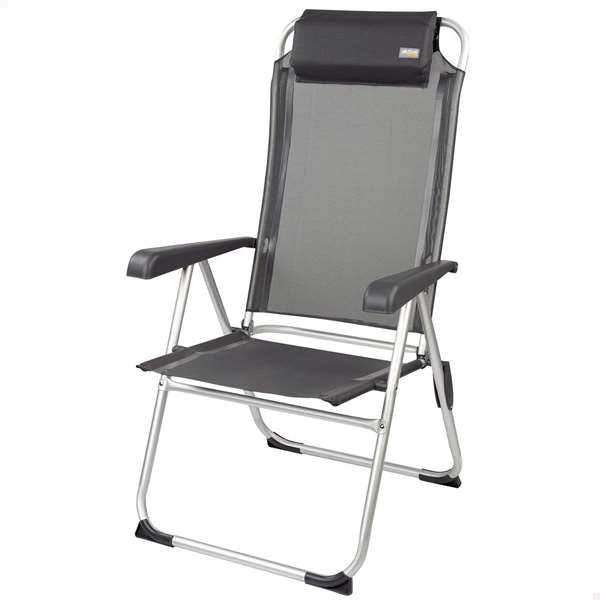 Color Baby - Chaise de camping en aluminium pliable, 5 positions réglables, dimensions repliées 44 x 55 x 101 cm, textile résistant