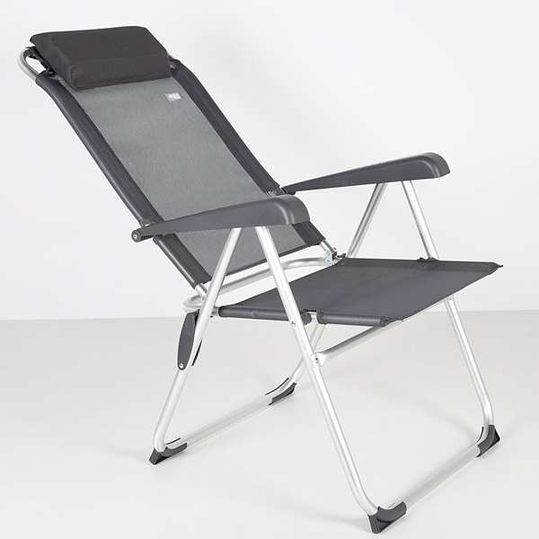 Color Baby - Chaise de camping en aluminium pliable, 5 positions réglables, dimensions repliées 44 x 55 x 101 cm, textile résistant