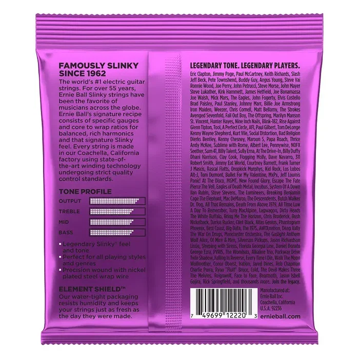 Ernieball Slinky Power 11-48 Jeu de cordes électriques Ernieball Slinky Power 11-48 Jeu de cordes électriques
