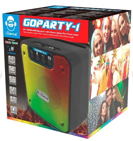 iDance Go Party Enceinte sans fil avec lumières disco