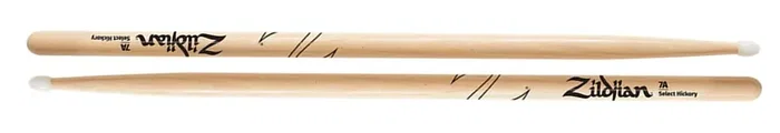 Zildjian Baquetas 7A Hickory Natural Nylon Zildjian Baquetas 7A Hickory Natural Nylon