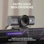 Logitech MX Brio - Webcam filaire Ultra HD 4K avec IA Show Mode, micros antibruit et commandes manuelles pour collaboration, streaming et visioconférence