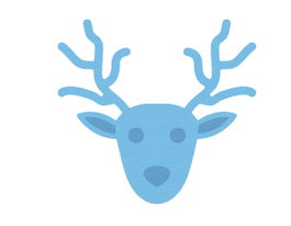 Misskuty Pochoir fin ZAG Noël tête de renne