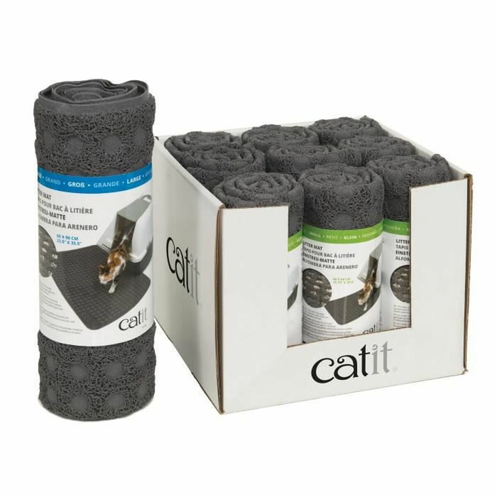 Cat It Tapis pour bac à litière Gris Grand format Cat It Tapis pour bac à litière Gris Grand format