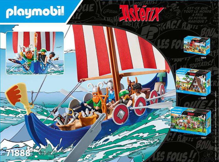Playmobil 70247 - Barco Pirata - Bateau Pirate Astérix - Figurines et Accessoires pour Enfants à partir de 36 mois