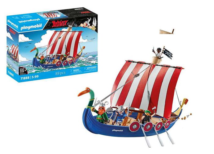 Playmobil 70247 - Barco Pirata - Bateau Pirate Astérix - Figurines et Accessoires pour Enfants à partir de 36 mois