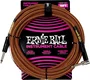 Ernie Ball Câble d'instrument tressé Jack-Jack 5,5 m - Orange / Noir